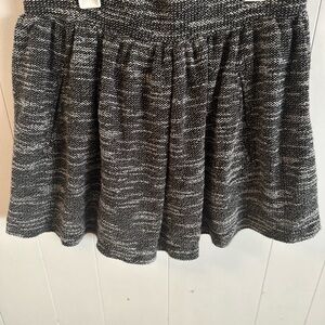 Chic Black and White Tweed Skirt